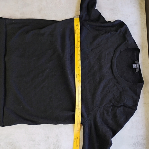 J Crew Margot Sweater Womens Medium Black 100% Merino Wool Office Sophisticated - Picture 8 of 9